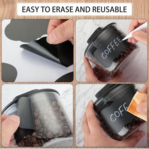 45 Pieces Basket Clip Chalkboard Labels with 8 Sheets of Labels - Picture 4 of 4